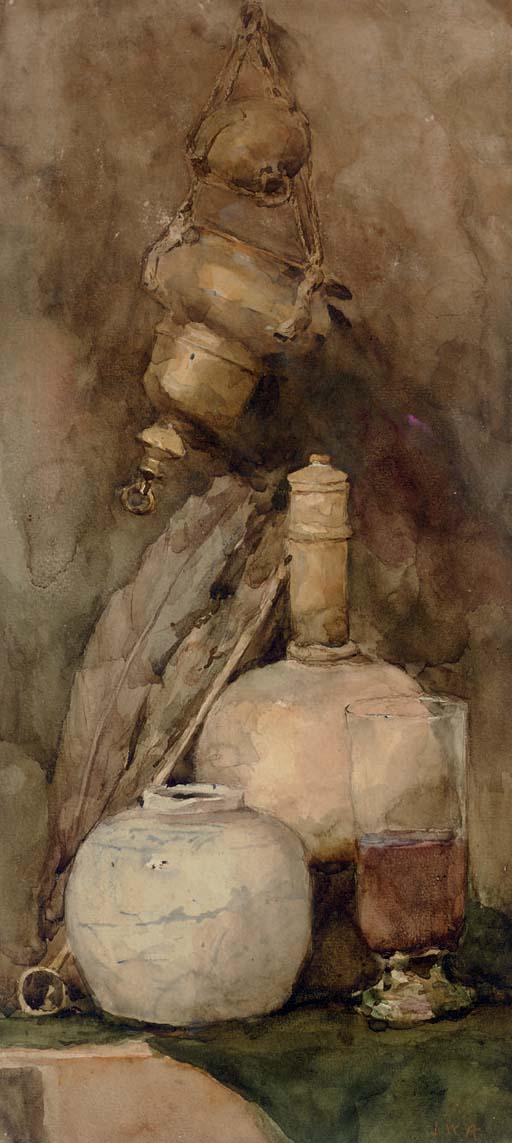 John White Alexander - Still Life with Quill and Ginger Jar