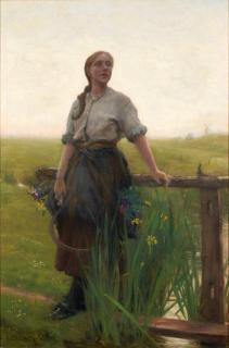 John White Alexander - The Daydreaming Iris Cutter