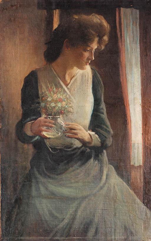 John White Alexander - Woman Looking Right