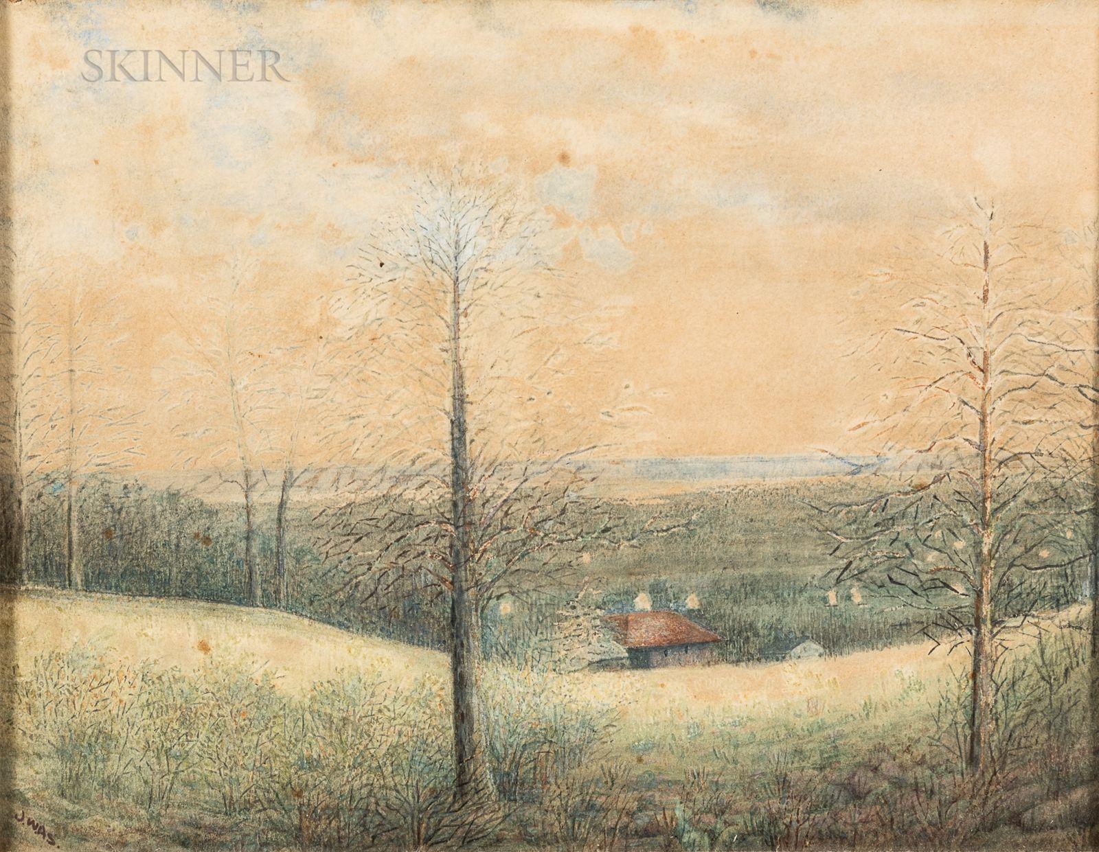 John White Allen Scott - Cottage in the Hills