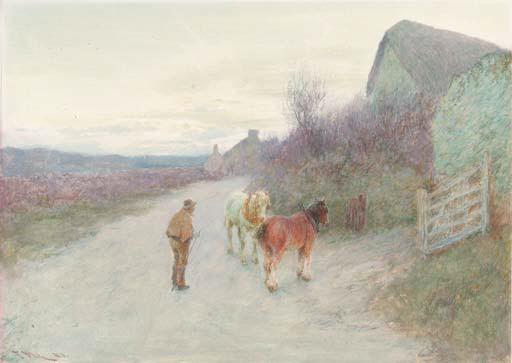 John White - Evening, Church Farm, Branscombe