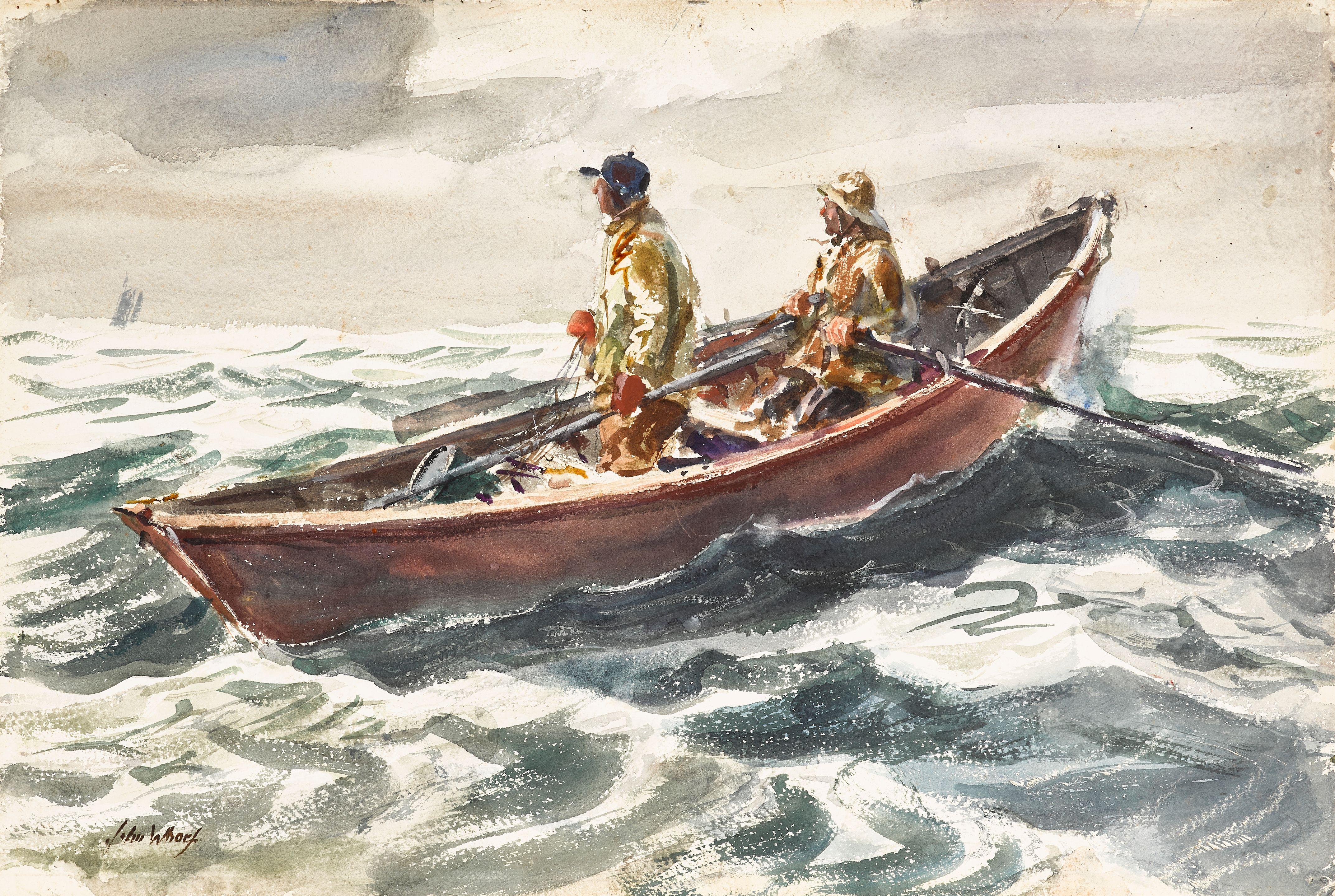 John Whorf - A Light on the Sea