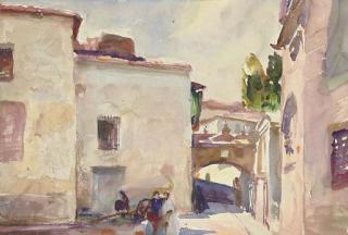 John Whorf - A Spanish Courtyard