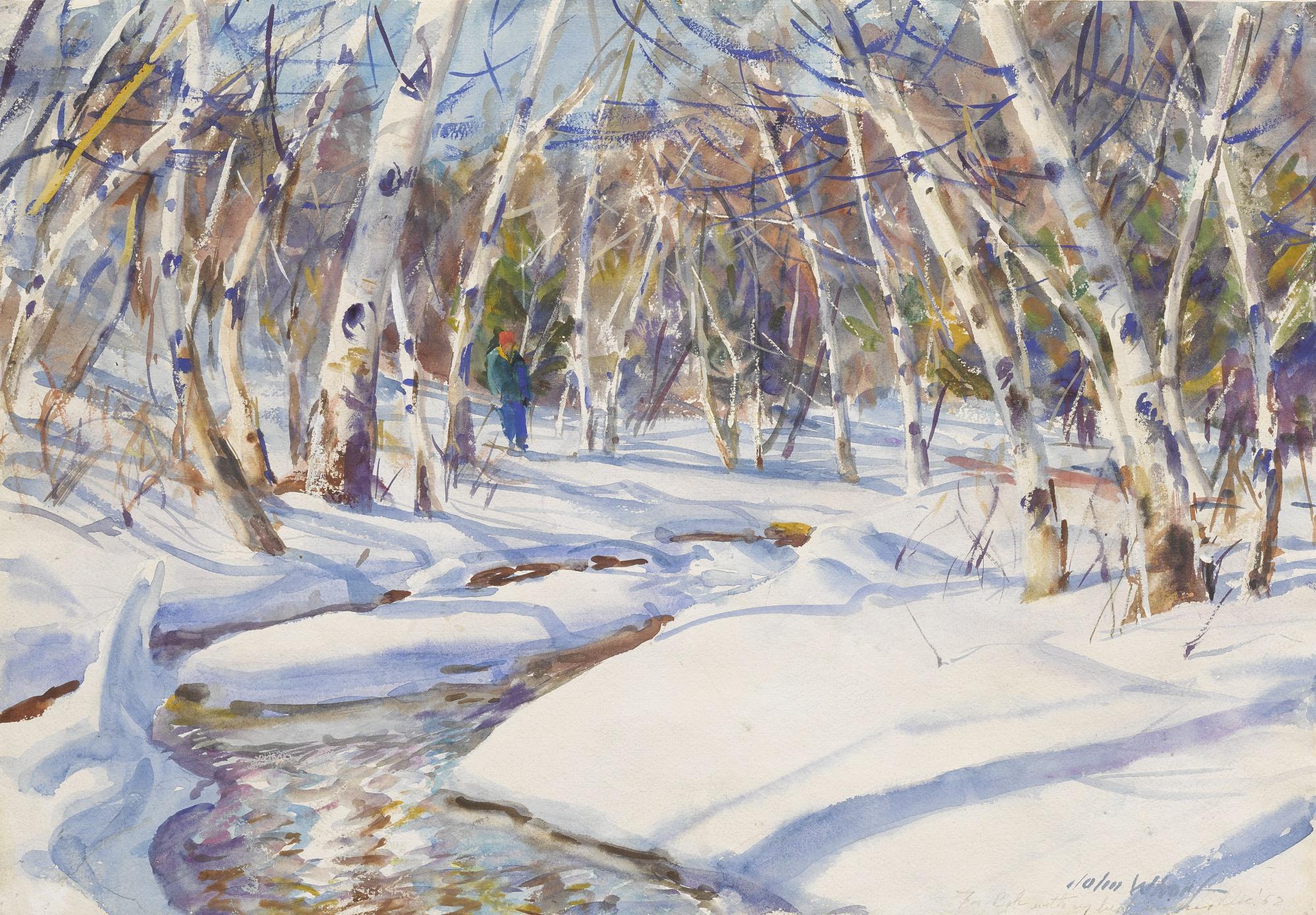 John Whorf - Birches, Winter Afternoon