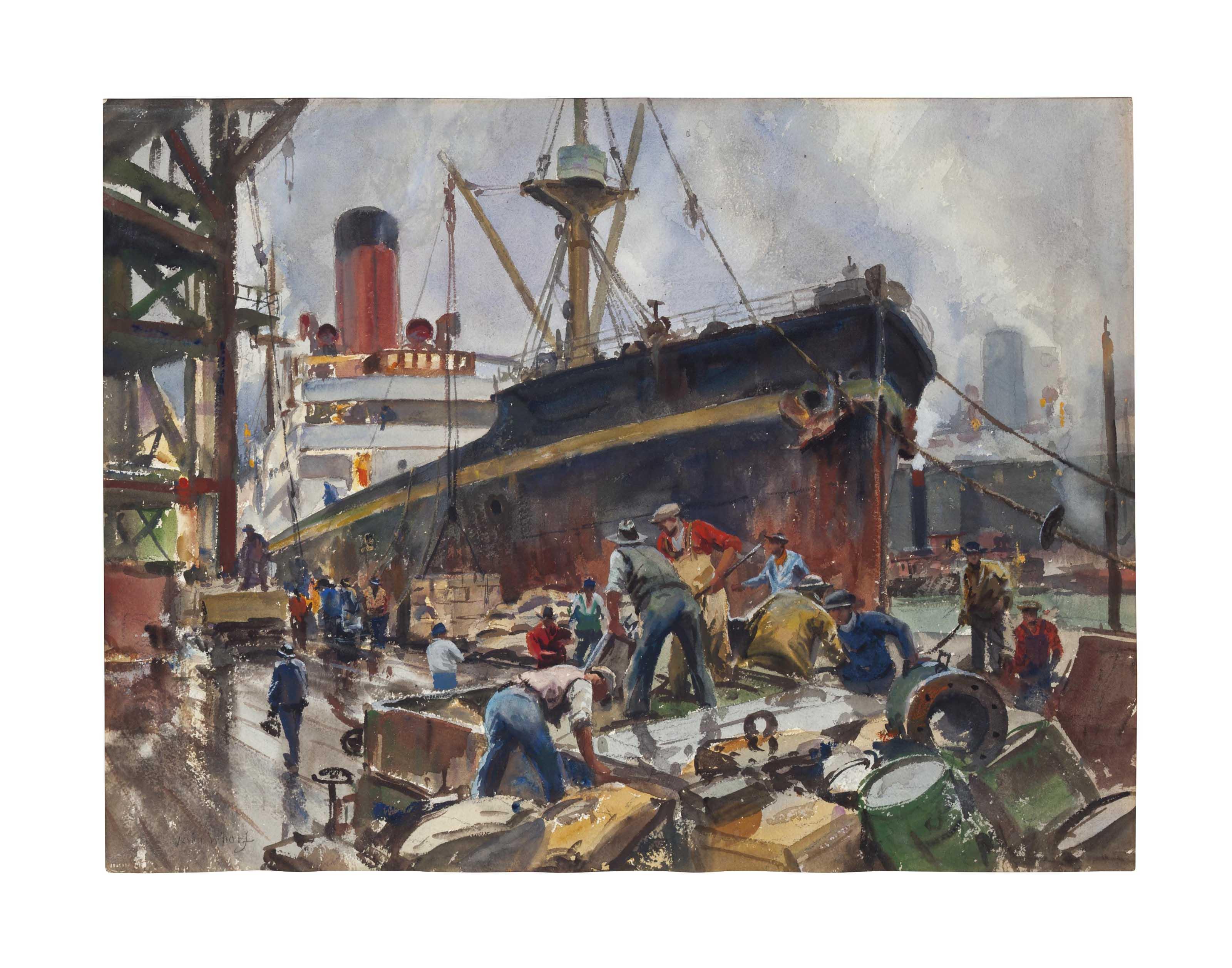 John Whorf - Dockworkers