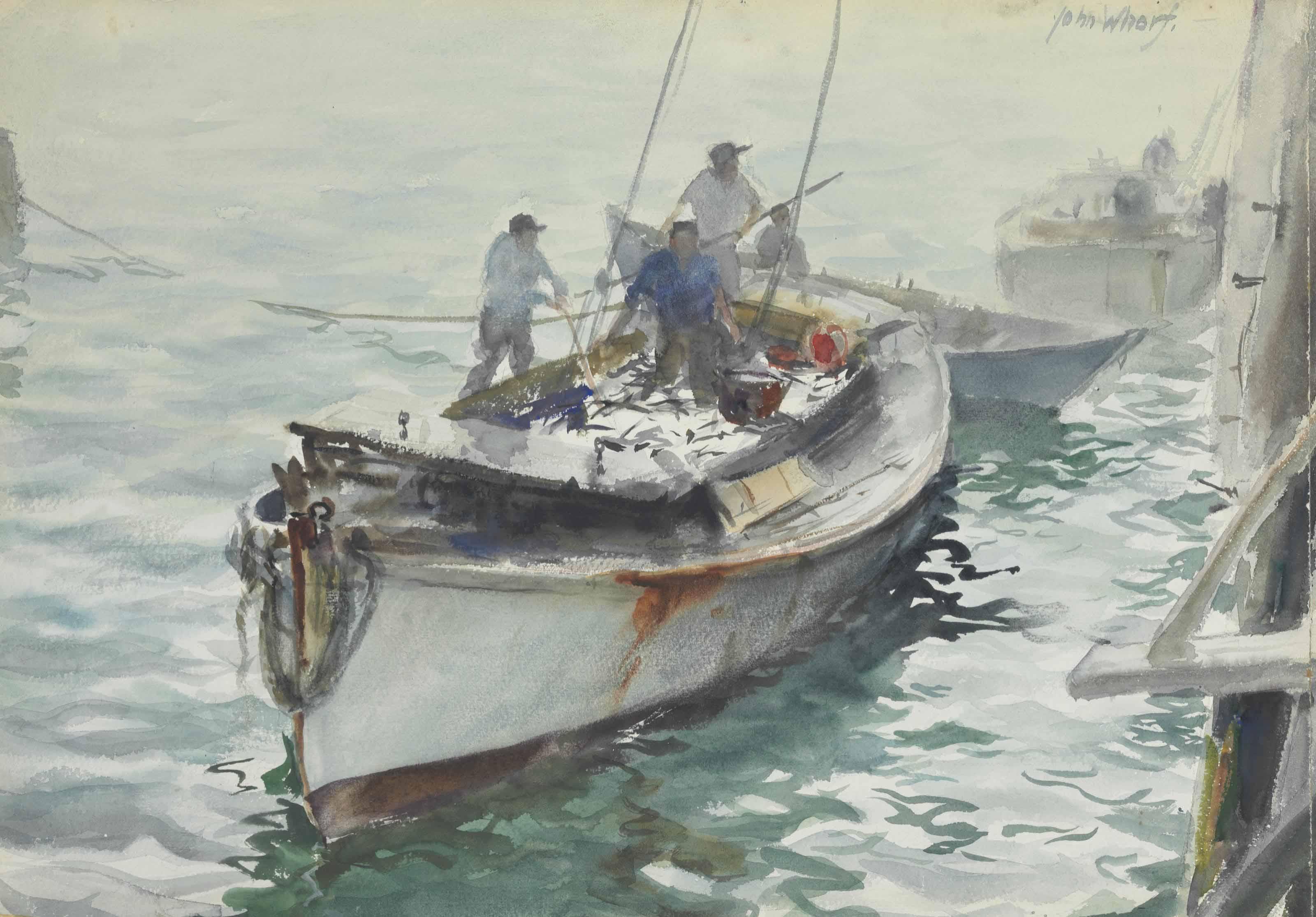 John Whorf - Fishermen in Dory