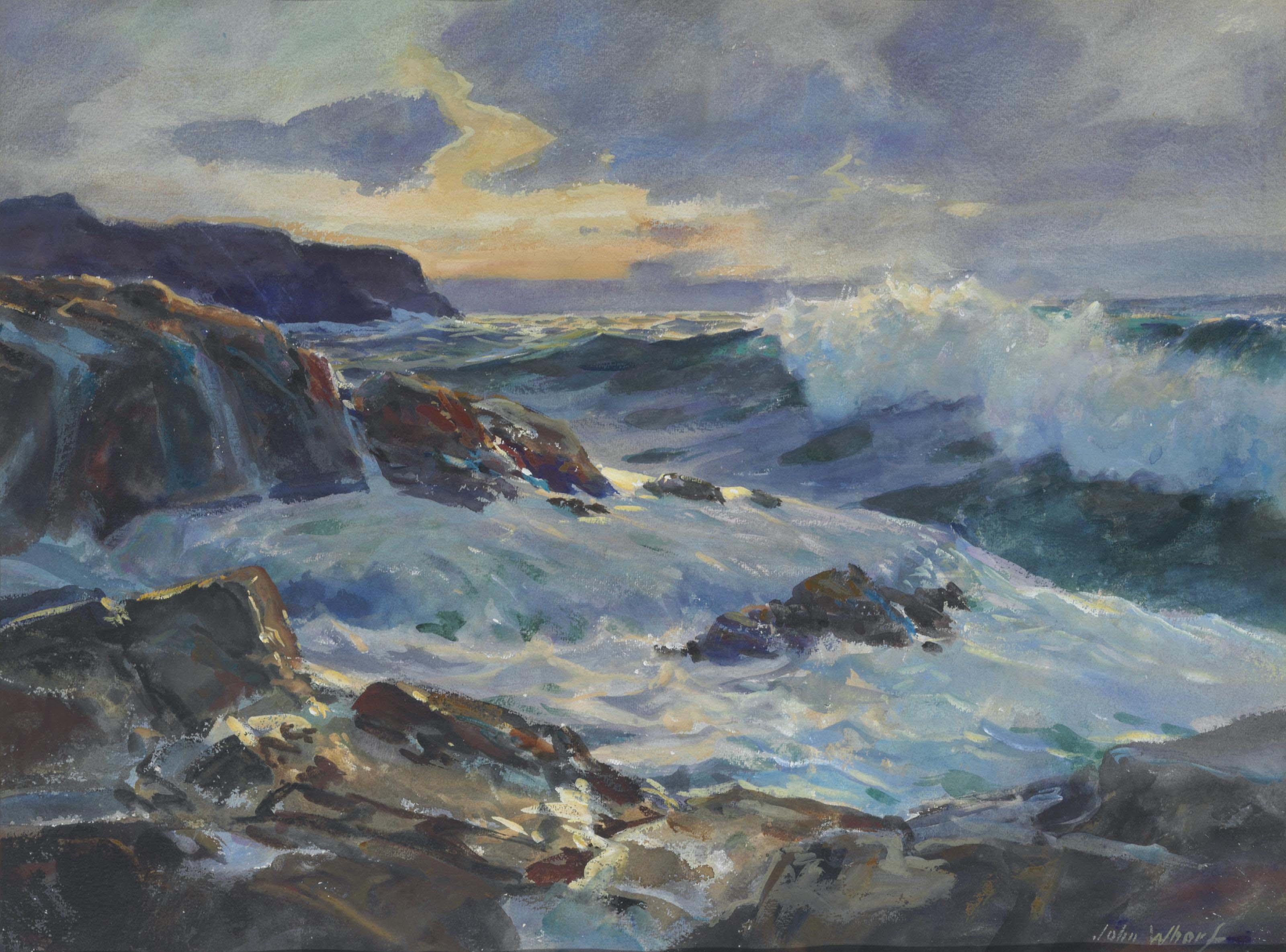 John Whorf - Surf at Sunset