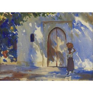 John Whorf - Woman With A Basket On Her Head, Algeria