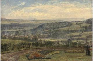 John William Buxton Knight - Across The Valley To The City Beyond