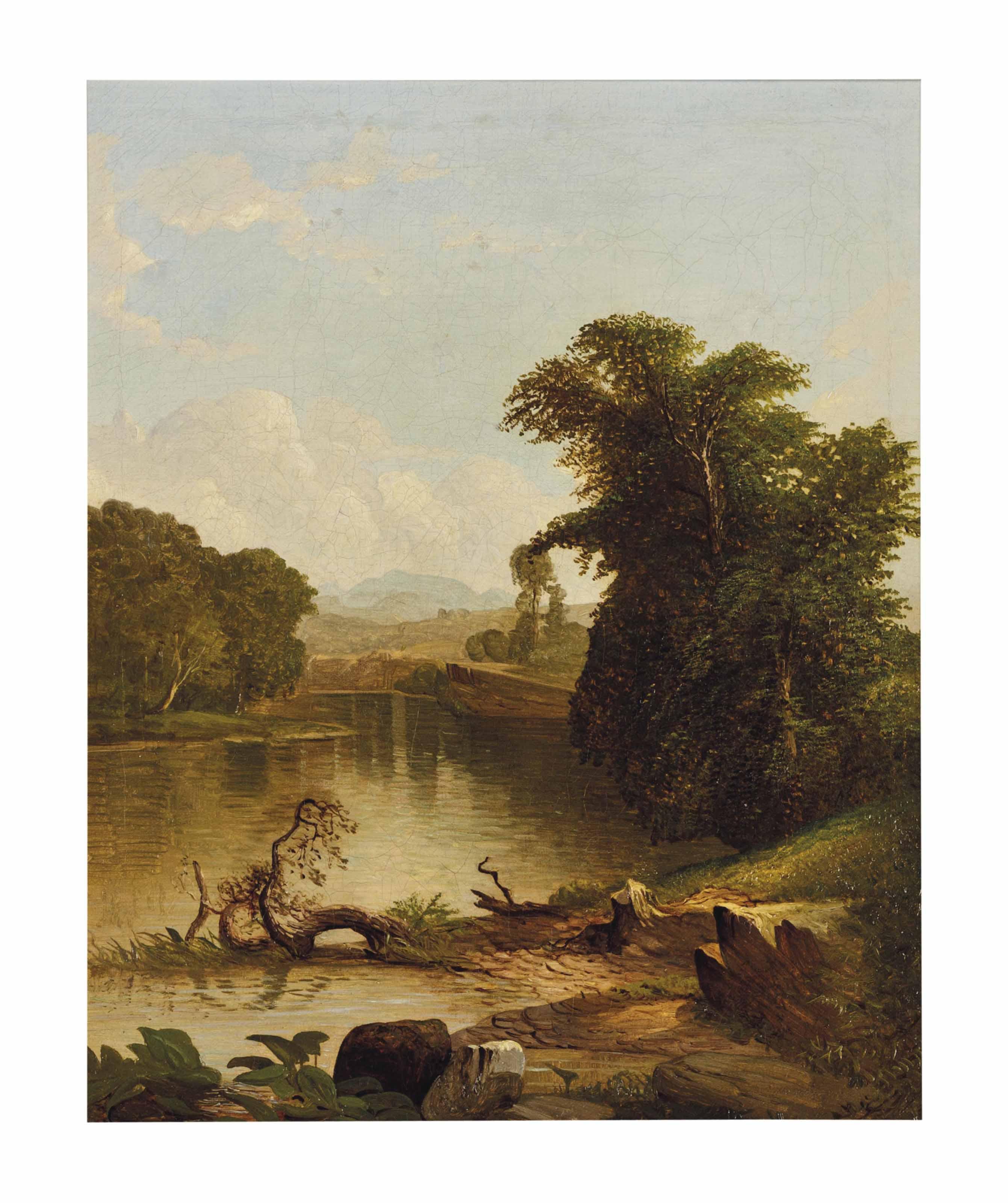 John William Casilear - Landscape With River