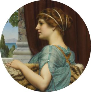 John William Godward, R.B.A. - British a Pompeian Lady