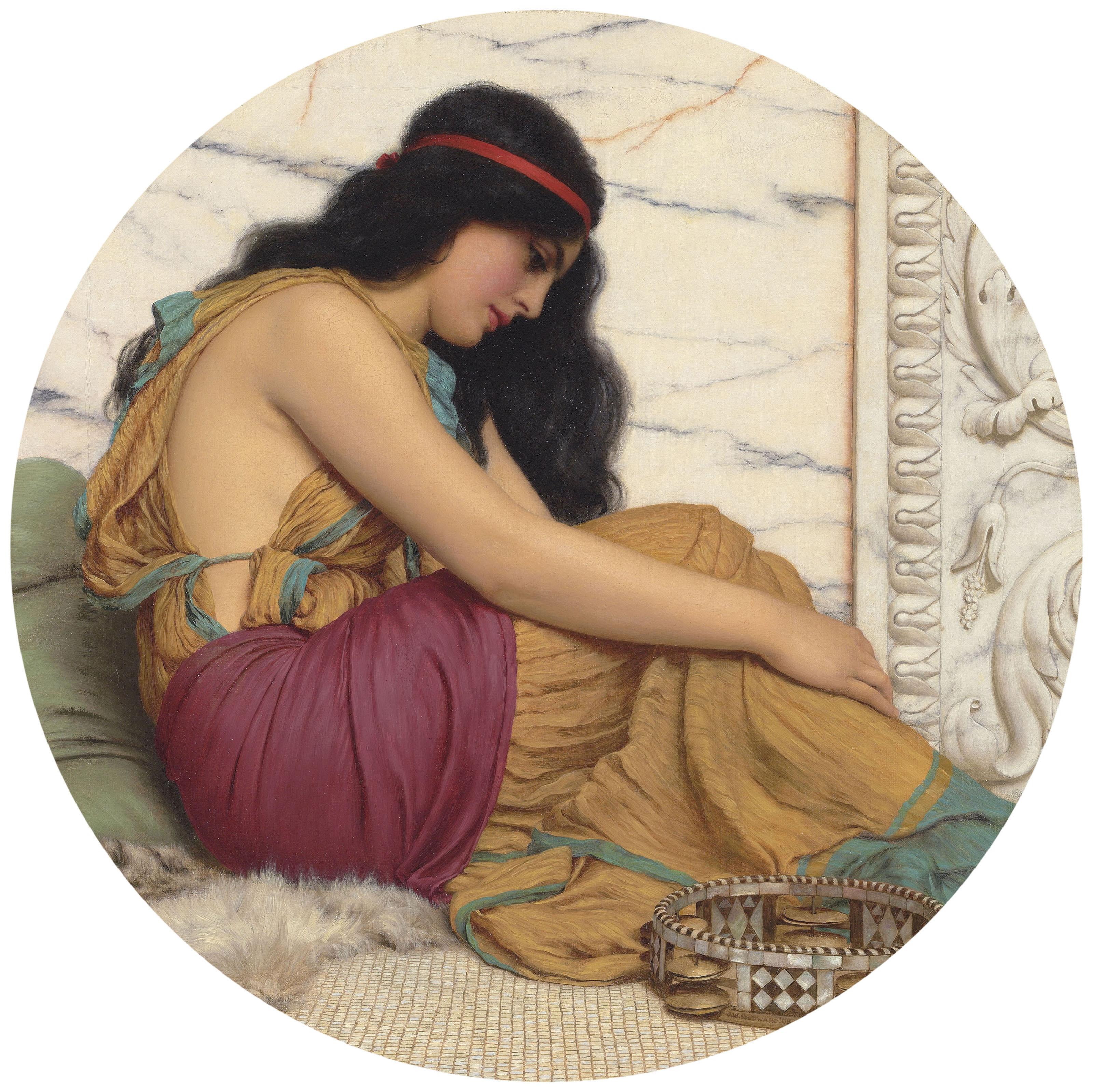 John William Godward, R.B.A. - The Tired Danseuse