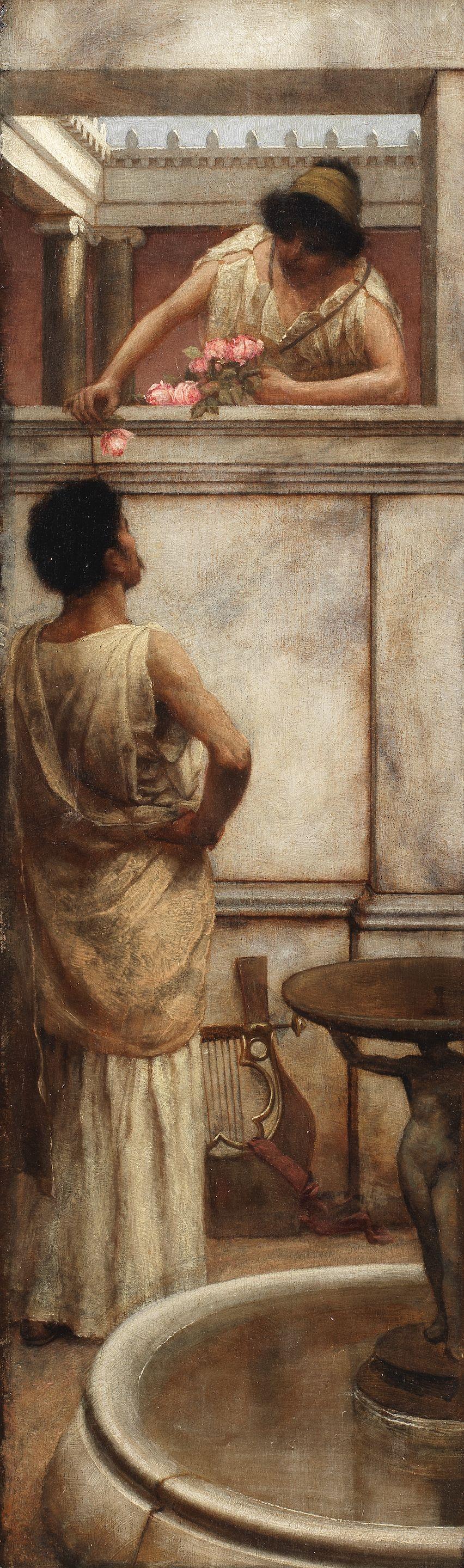 John William Godward, RBA - After the serenade