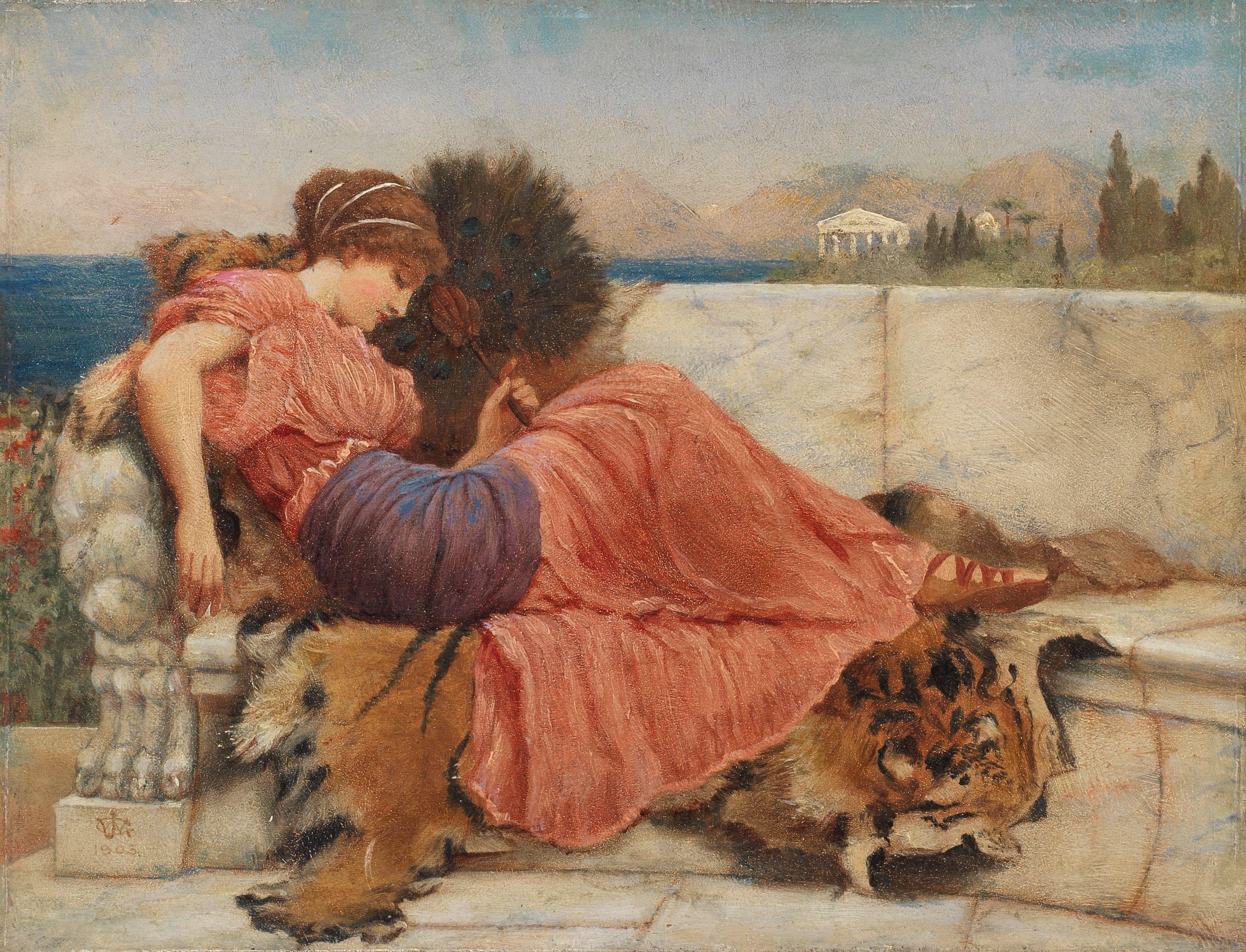 John William Godward, RBA - Study for Amaryllis