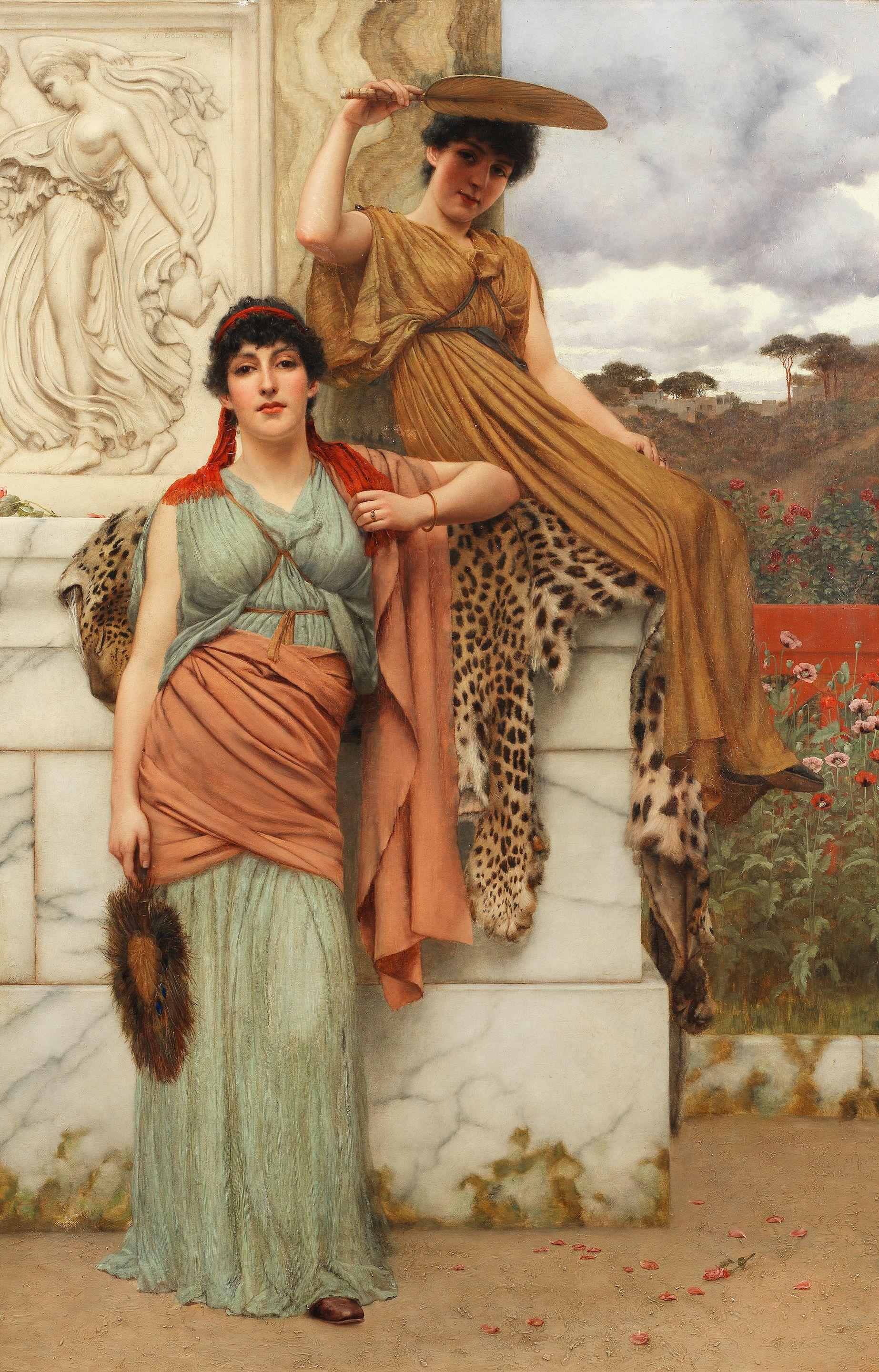 John William Godward, RBA - Waiting for the Procession
