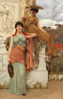 John William Godward, RBA - Waiting for the Procession