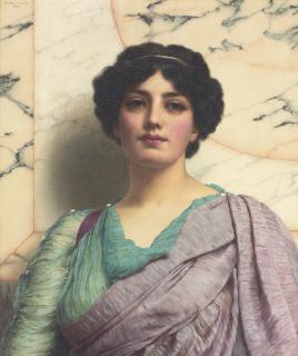 John William Godward - A Roman Beauty