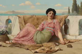 John William Godward - British the Quiet Pet