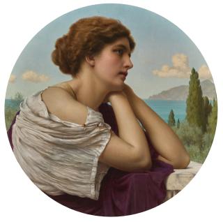 John William Godward - Heart On Her Lips And Soul Within Her Eyes 