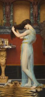 John William Godward - Preparing For The Bath
