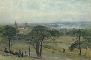 John William Inchbold - A View of Greenwich With The Naval Hospital, London