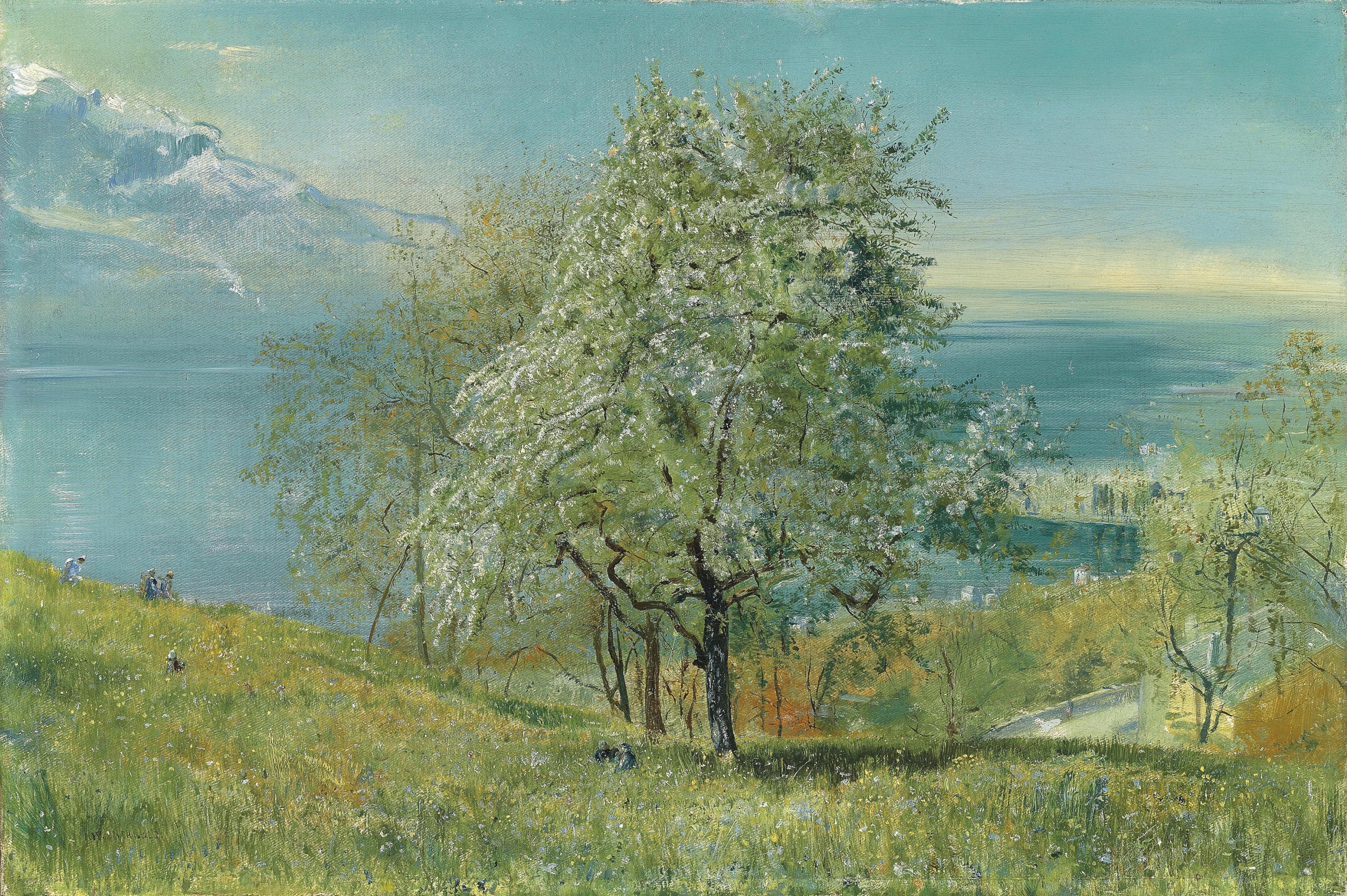John William Inchbold - Lake of Geneva: looking West near Territet