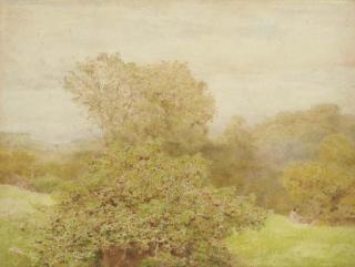 John William North, A.R.A., R.W.S. - Spring in a Western Orchard