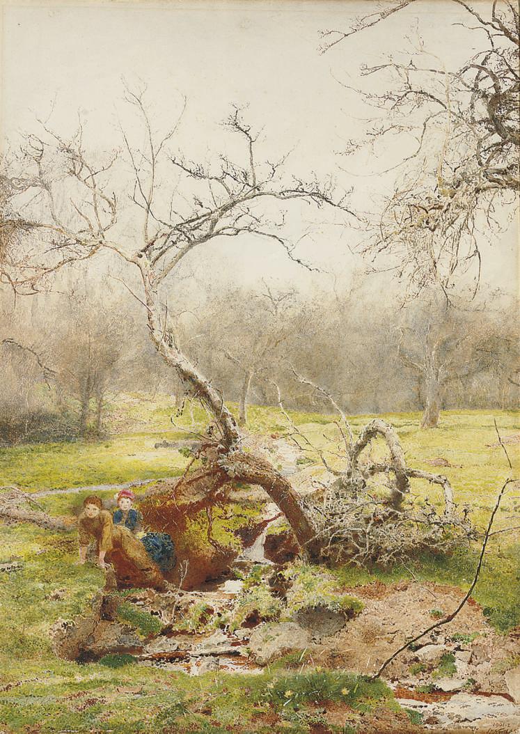 John William North, A.R.A., R.W.S. - The wood-reeve\'s daughters