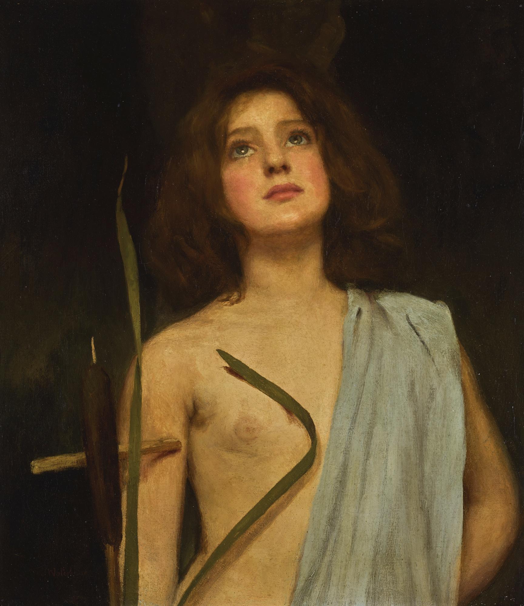 John William Waterhouse, R.A., R.I. - A Young Saint