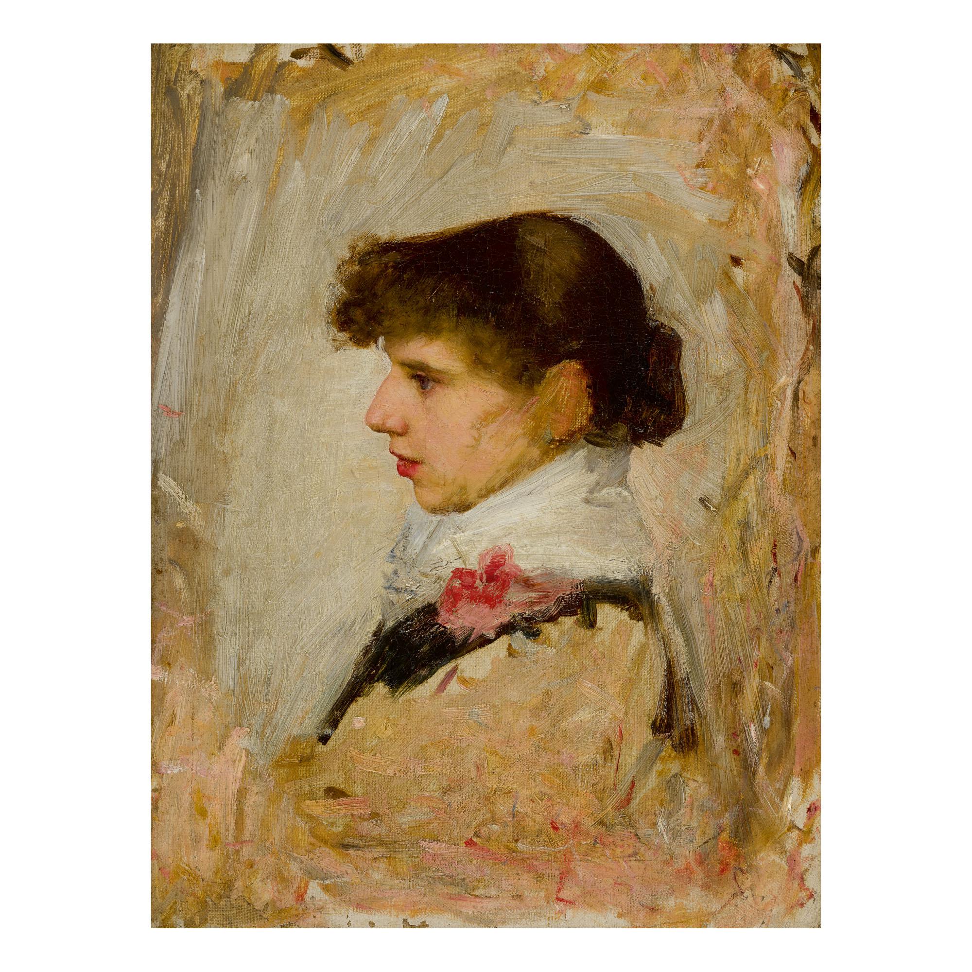 John William Waterhouse, R.A., R.I. - Head Of A Model