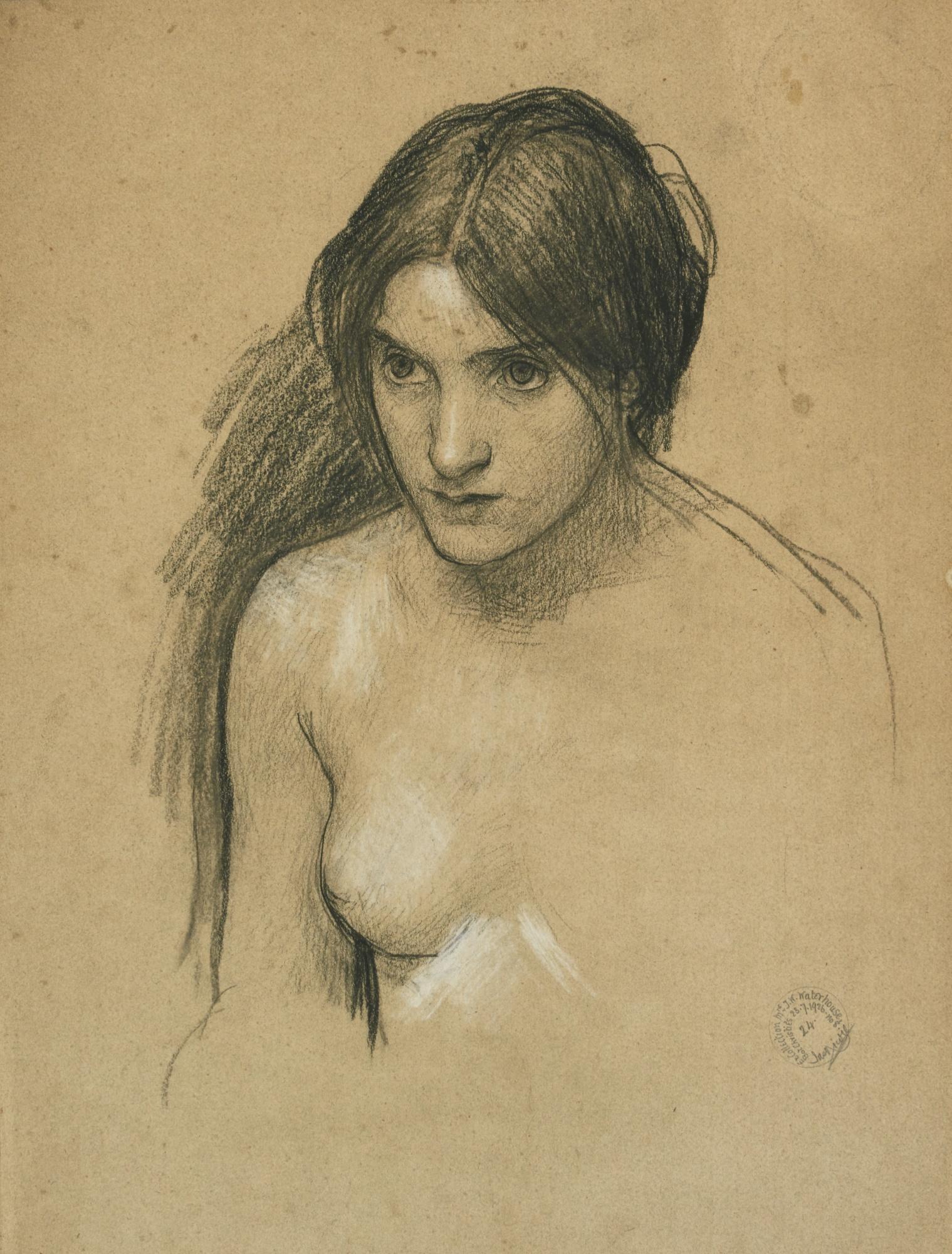 John William Waterhouse, R.A., R.I. - Study For A Nymph In Hylas And The Nymphs