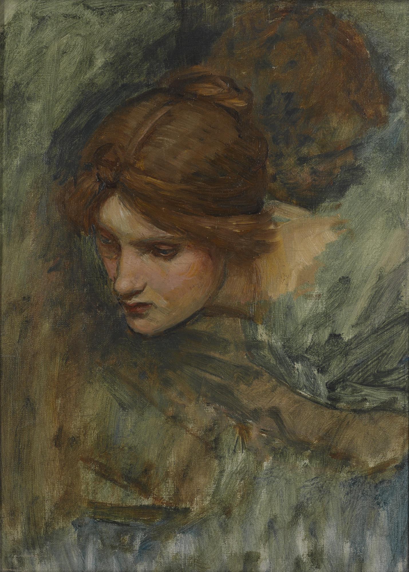 John William Waterhouse, R.A., R.I. - Study For The Head Of Venus In The Awakening Of Adonis