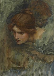 John William Waterhouse, R.A., R.I. - Study For The Head Of Venus In The Awakening Of Adonis