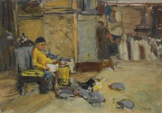 John William Waterhouse, R.A., R.I. - The Favourites Of The Emperor Honorius