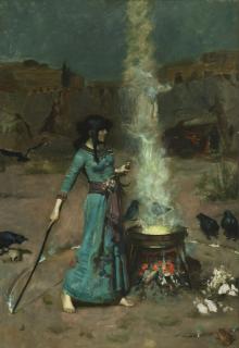 John William Waterhouse, R.A., R.I. - The Magic Circle