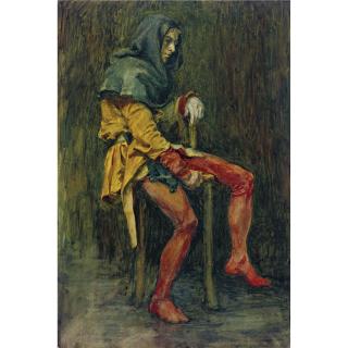 John William Waterhouse, R.A., R.I. - Touchstone, The Jester