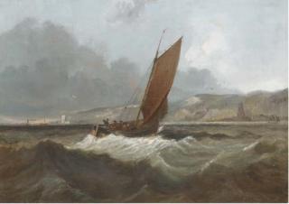 John Wilson Carmichael - A break in the clouds offshore