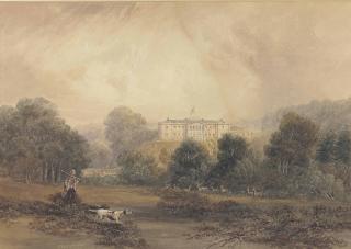 John Wilson Carmichael - A view of the East Front of Wynyard House
