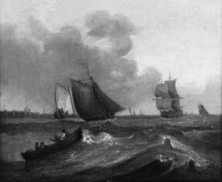 John Wilson Carmichael - Ferrying out to greet the new arrival