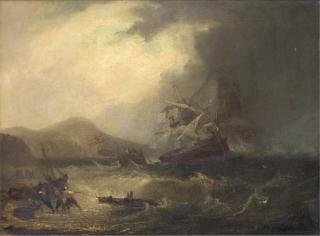 John Wilson Carmichael - Salvaging The Wreck Off The Scottish Coast