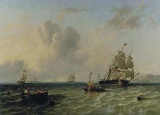 John Wilson Carmichael - Shipping Off Whitby