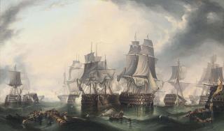John Wilson Carmichael - Trafalgar, in the heat of battle, 21st October 1805