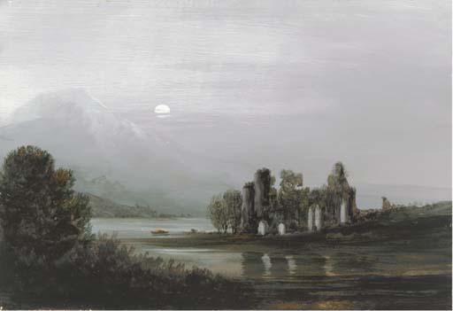 John Wilson Ewbank - Moonlight, Ross Abbey; and Morning Loch Lomond