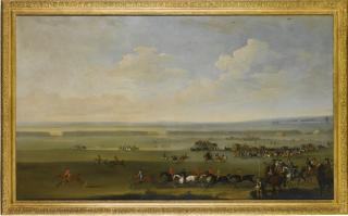 John Wootton - A Race Meeting On The Round Course, Newmarket, Watched By The Duke Of Wharton, Tregonwell Frampton And Other Spectators