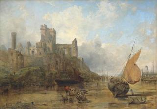 John Wright Oakes, A.R.A. - Peel Castle, Isle Of Man