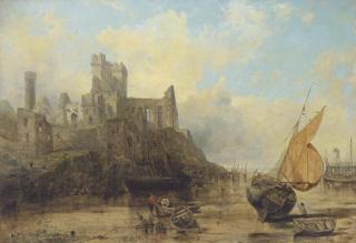 John Wright Oakes, A.R.A. - Peel Castle, Isle of Man