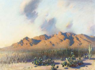 John Young Hunter - Santa Catalina Mountains 18 x 24 in. framed 26 1/4 x 32 1/4 in.