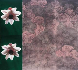 John Young - Clouds With Generic Flower Study # 1