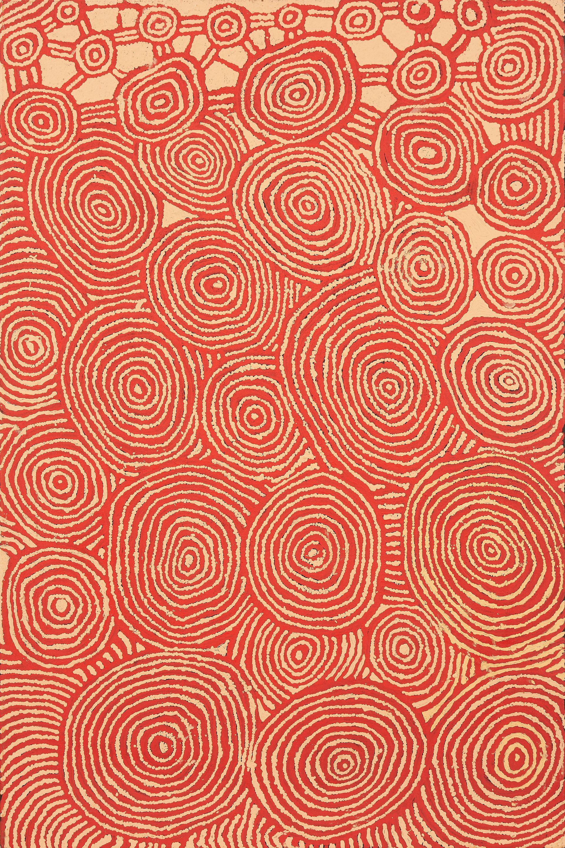 Johnny Yungut Tjupurrula - Untitled (Designs associated with the soakage water site of Tjangimanta), 2006