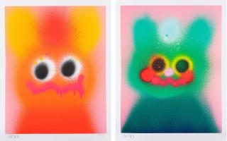 Jon Burgerman - Fire & Earth(Two Works)